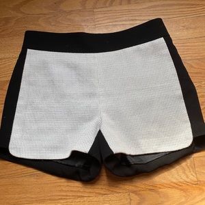 J crew black and white double sized shorts